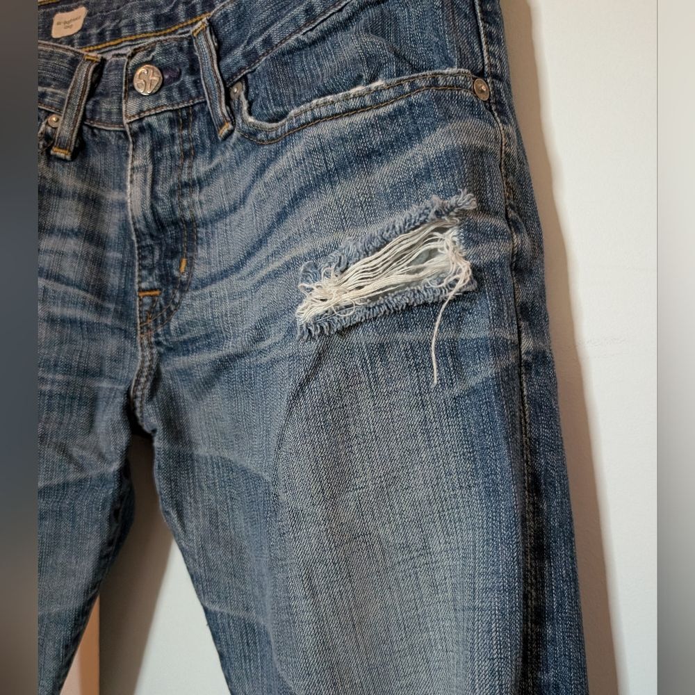 AG Adriano Goldschmied Distressed Ex-Boyfriend Crop Jeans - Picture 4 of 16